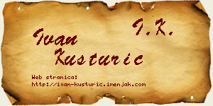 Ivan Kusturić vizit kartica